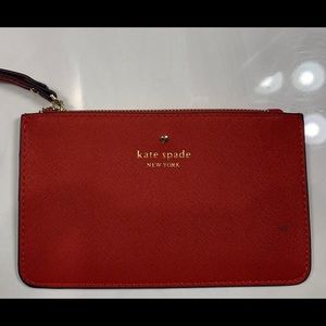 Kate Spade red wristlet see description